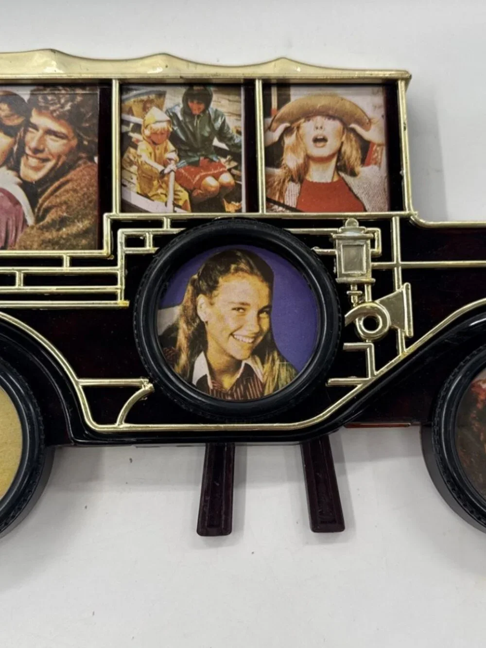 Vintage 70s Classic Car Multi Photo Frame Decor Retro Molded Plastic Stand NEW